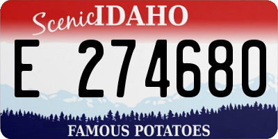 ID license plate E274680