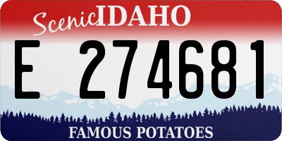 ID license plate E274681