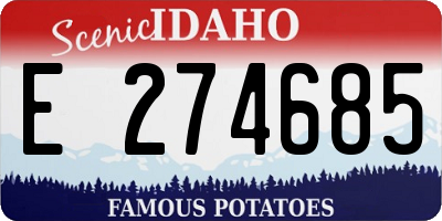 ID license plate E274685