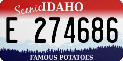 ID license plate E274686