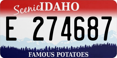 ID license plate E274687