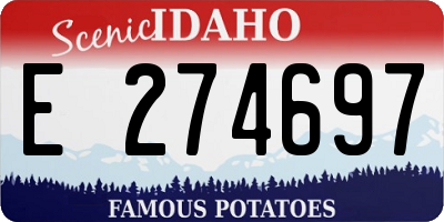 ID license plate E274697