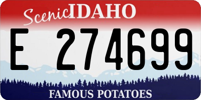 ID license plate E274699