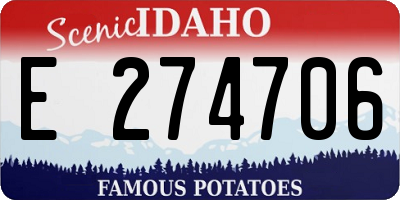ID license plate E274706