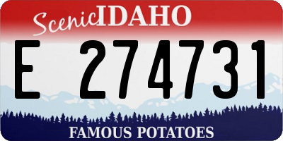 ID license plate E274731