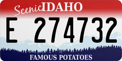 ID license plate E274732