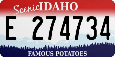 ID license plate E274734