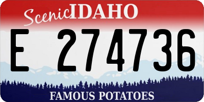 ID license plate E274736