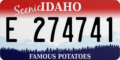 ID license plate E274741