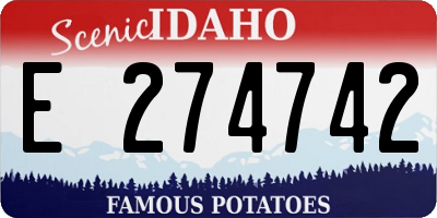 ID license plate E274742