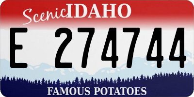 ID license plate E274744