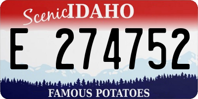 ID license plate E274752