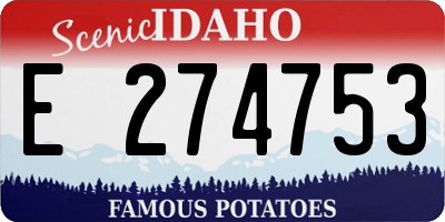 ID license plate E274753