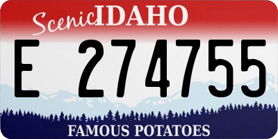 ID license plate E274755