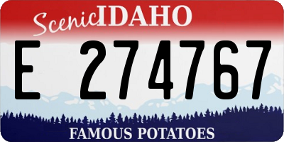 ID license plate E274767