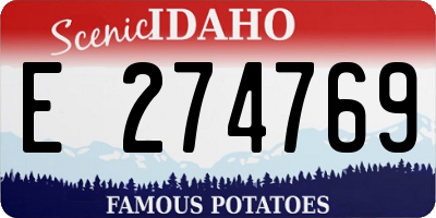 ID license plate E274769