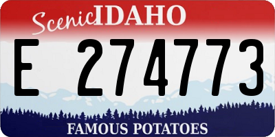ID license plate E274773