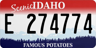 ID license plate E274774