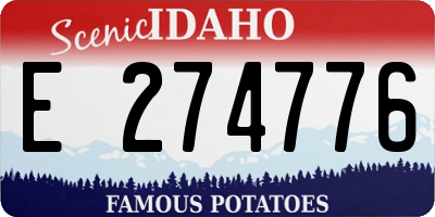 ID license plate E274776