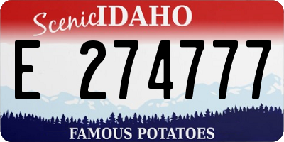 ID license plate E274777