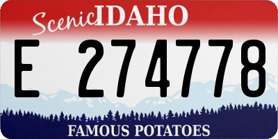 ID license plate E274778