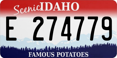 ID license plate E274779
