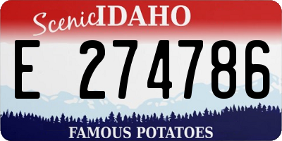 ID license plate E274786