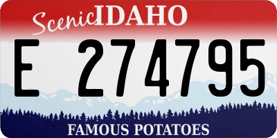 ID license plate E274795