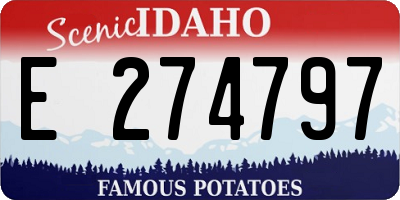 ID license plate E274797