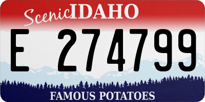 ID license plate E274799