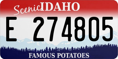 ID license plate E274805