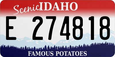 ID license plate E274818