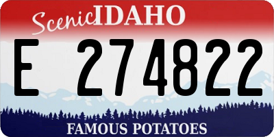 ID license plate E274822