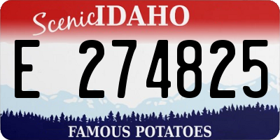 ID license plate E274825