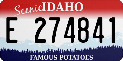 ID license plate E274841