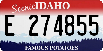 ID license plate E274855