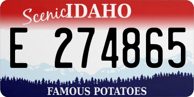 ID license plate E274865