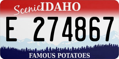 ID license plate E274867