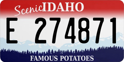 ID license plate E274871