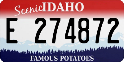 ID license plate E274872