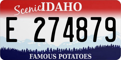 ID license plate E274879