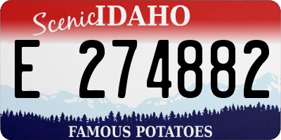 ID license plate E274882