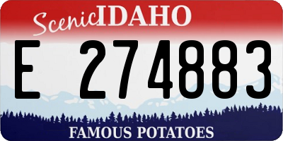 ID license plate E274883