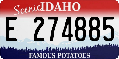 ID license plate E274885
