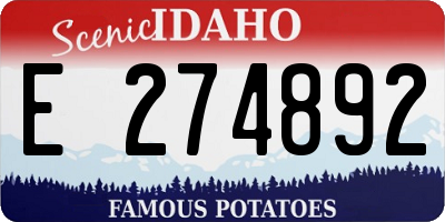 ID license plate E274892