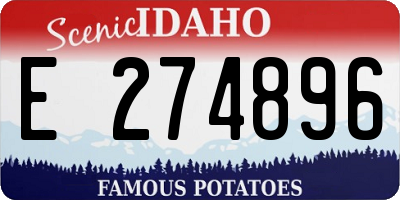ID license plate E274896