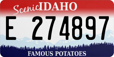 ID license plate E274897