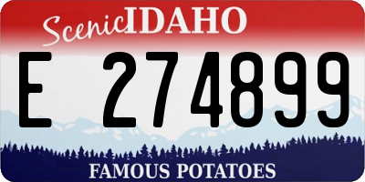 ID license plate E274899
