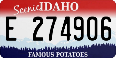 ID license plate E274906