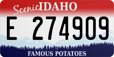 ID license plate E274909